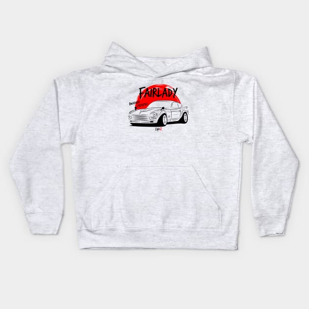 Fairlady 240z Draw Kids Hoodie by GoldenTuners